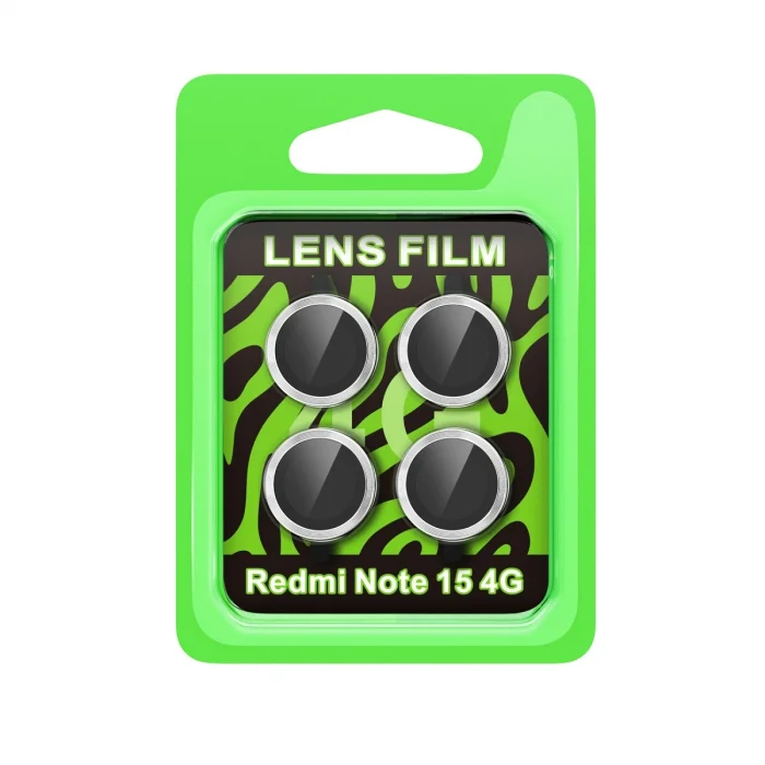 BUĞZ Xiaomi Redmi Note 15 4g Raze Metal Kamera Lens - Gümüş