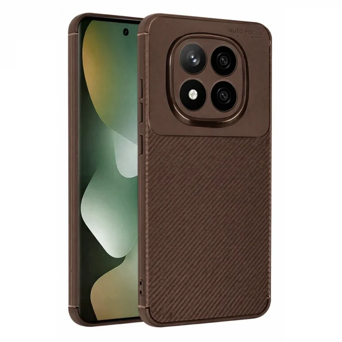 BUĞZ Xiaomi Redmi Note 15 Pro 4g Auto Focus Karbon Kapak - Kahverengi