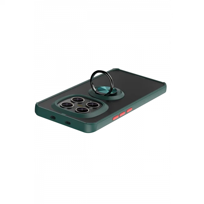 BUĞZ Xiaomi Redmi Note 15 Pro 5g Montreal Yüzüklü Silikon Kapak - Yeşil