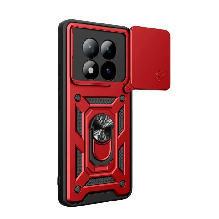 BUĞZ Xiaomi Redmi Note 15 Pro 5g Pars Lens Yüzüklü Silikon - Kırmızı