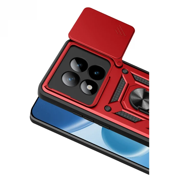 BUĞZ Xiaomi Redmi Note 15 Pro Plus 5g Pars Lens Yüzüklü Silikon - Kırmızı