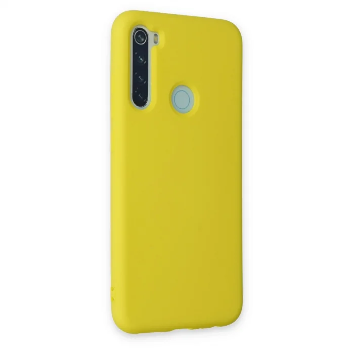 BUĞZ Xiaomi Redmi Note 8 Kılıf Nano İçi Kadife Silikon - Sarı