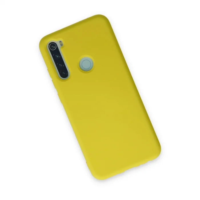 BUĞZ Xiaomi Redmi Note 8 Kılıf Nano İçi Kadife Silikon - Sarı