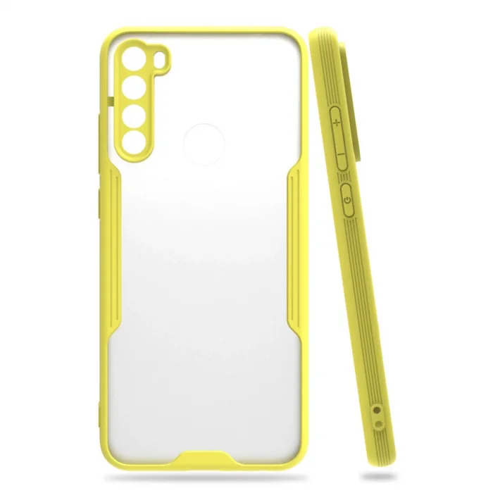 BUĞZ Xiaomi Redmi Note 8 Kılıf Platin Silikon - Sarı