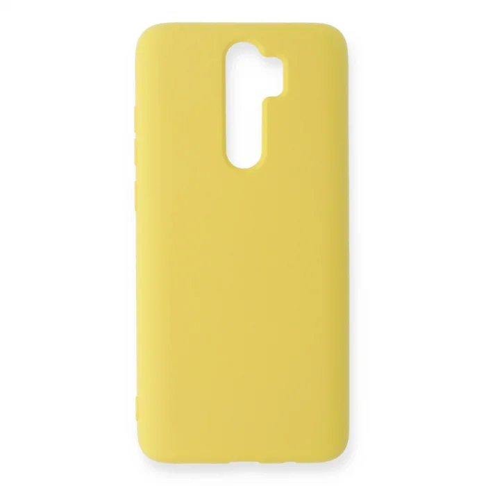BUĞZ Xiaomi Redmi Note 8 Pro Kılıf Nano İçi Kadife Silikon - Sarı