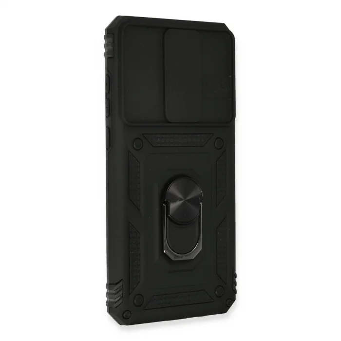 BUĞZ Xiaomi Redmi Note 8 Pro Kılıf Pars Lens Yüzüklü Silikon - Siyah