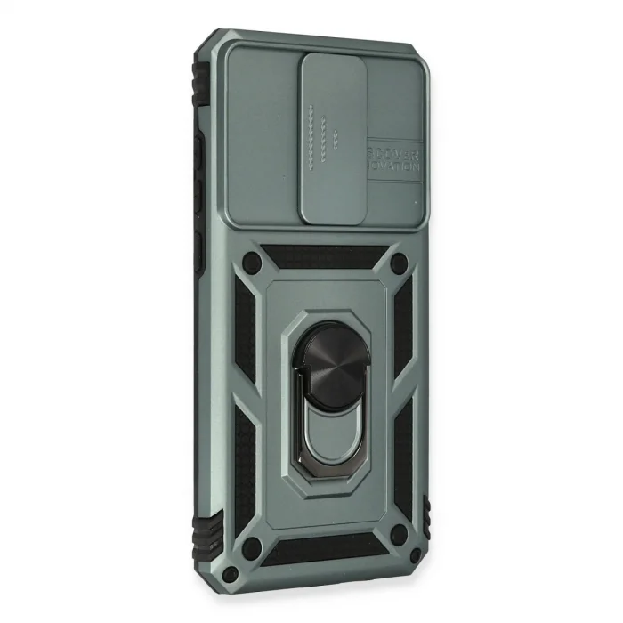 BUĞZ Xiaomi Redmi Note 8 Pro Kılıf Pars Lens Yüzüklü Silikon - Yeşil