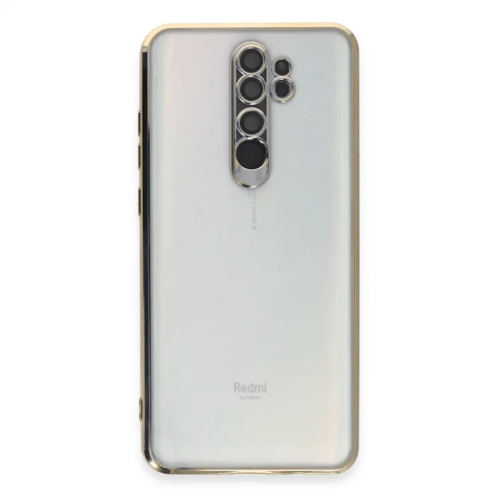 BUĞZ Xiaomi Redmi Note 8 Pro Kılıf Razer Lensli Silikon - Gold