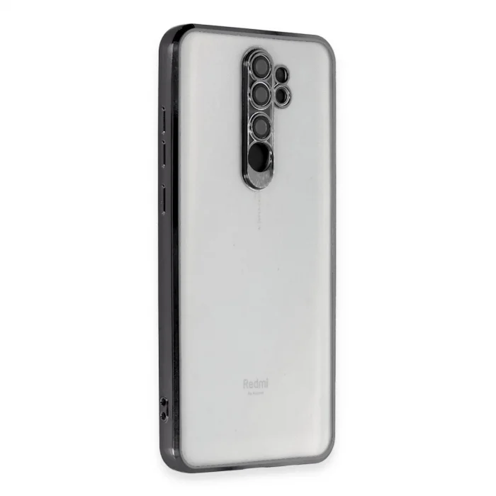 BUĞZ Xiaomi Redmi Note 8 Pro Kılıf Razer Lensli Silikon - Siyah