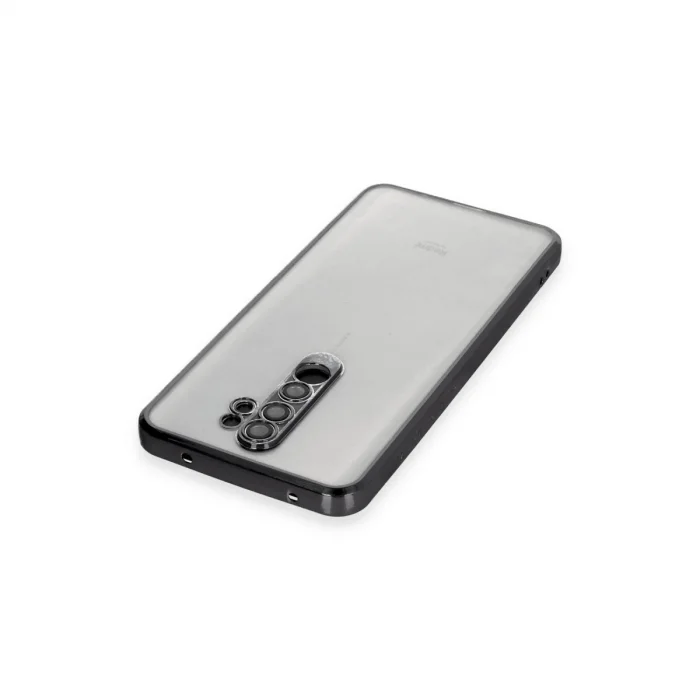 BUĞZ Xiaomi Redmi Note 8 Pro Kılıf Razer Lensli Silikon - Siyah