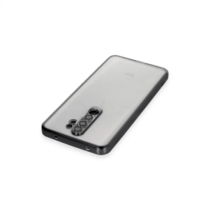 BUĞZ Xiaomi Redmi Note 8 Pro Kılıf Razer Lensli Silikon - Siyah