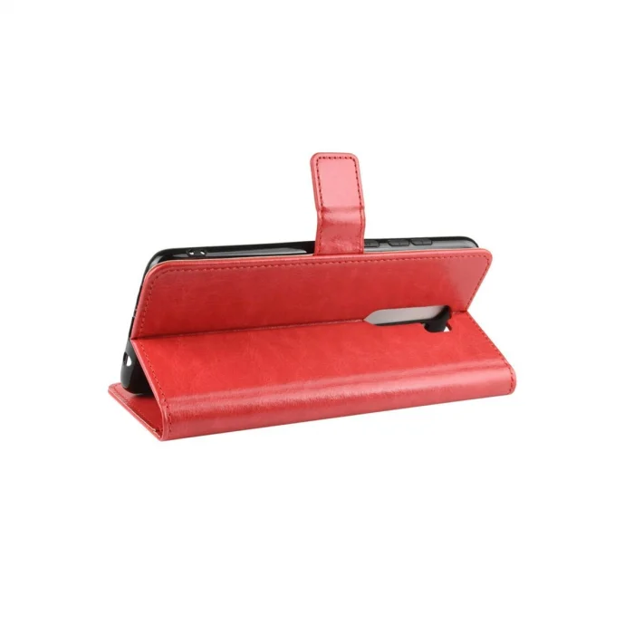 BUĞZ Xiaomi Redmi Note 8 Pro Kılıf Trend S Plus Kapaklı Kılıf - Kırmızı