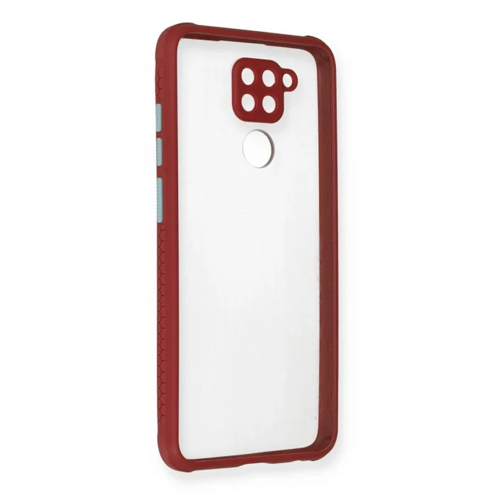 BUĞZ Xiaomi Redmi Note 9 Kılıf Miami Şeffaf Silikon - Fuşya