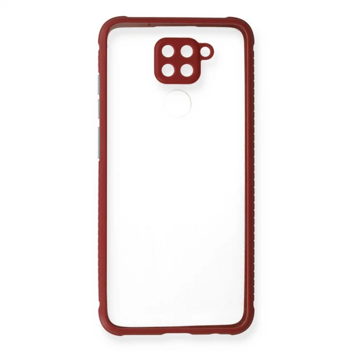 BUĞZ Xiaomi Redmi Note 9 Kılıf Miami Şeffaf Silikon - Fuşya