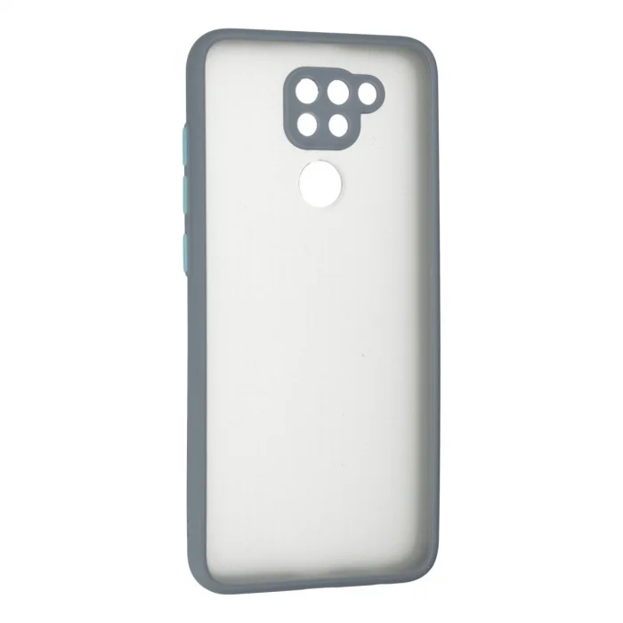 BUĞZ Xiaomi Redmi Note 9 Kılıf Montreal Silikon Kapak - Gri