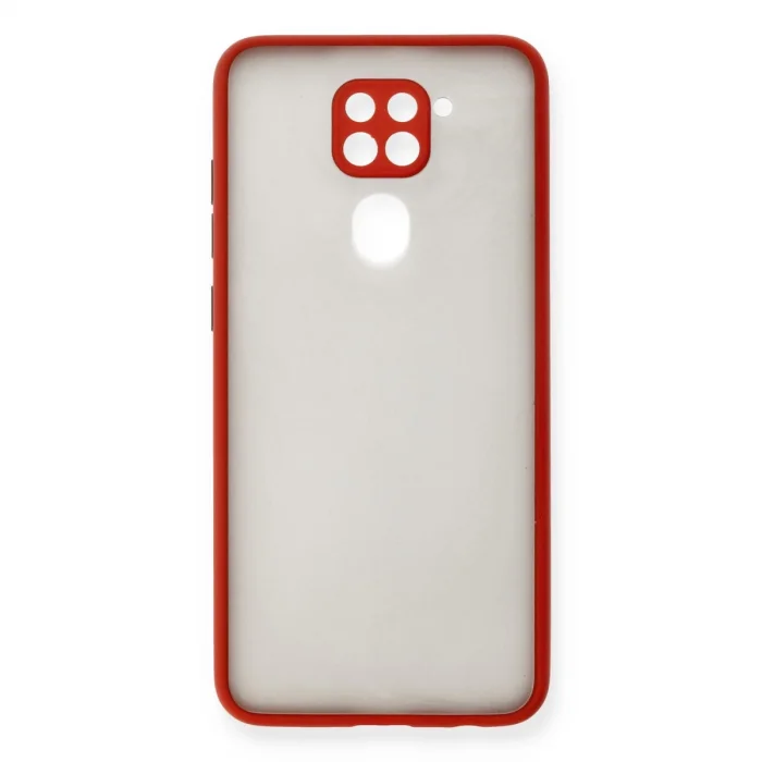 BUĞZ Xiaomi Redmi Note 9 Kılıf Montreal Silikon Kapak - Kırmızı