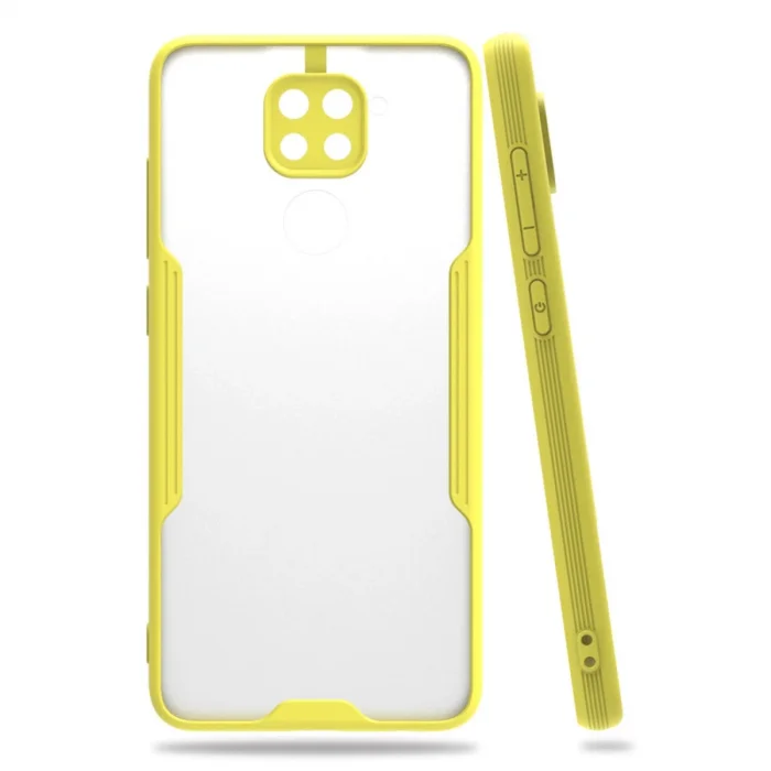 BUĞZ Xiaomi Redmi Note 9 Kılıf Platin Silikon - Sarı