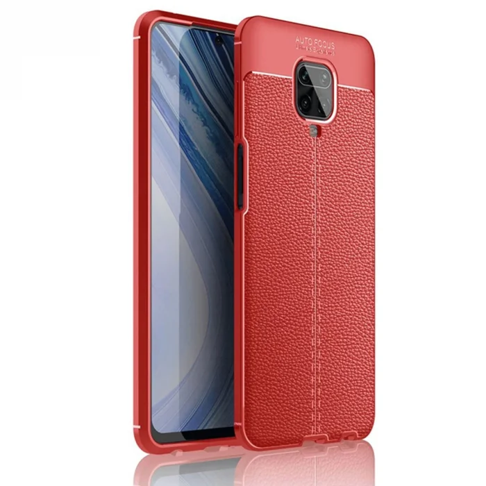 BUĞZ Xiaomi Redmi Note 9 Pro Kılıf Auto Focus Kapak - Kırmızı