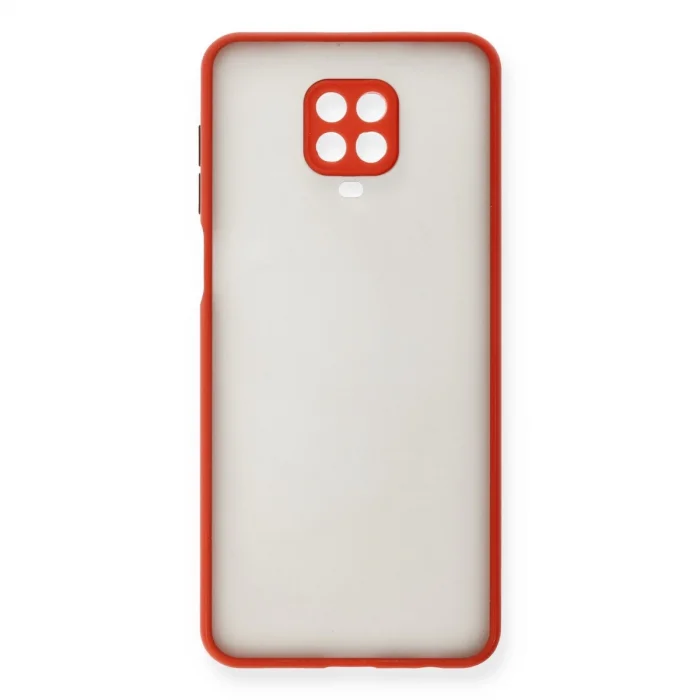 BUĞZ Xiaomi Redmi Note 9 Pro Kılıf Montreal Silikon Kapak - Kırmızı