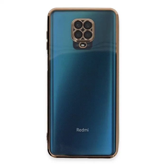 BUĞZ Xiaomi Redmi Note 9 Pro Kılıf Razer Lensli Silikon - Gold