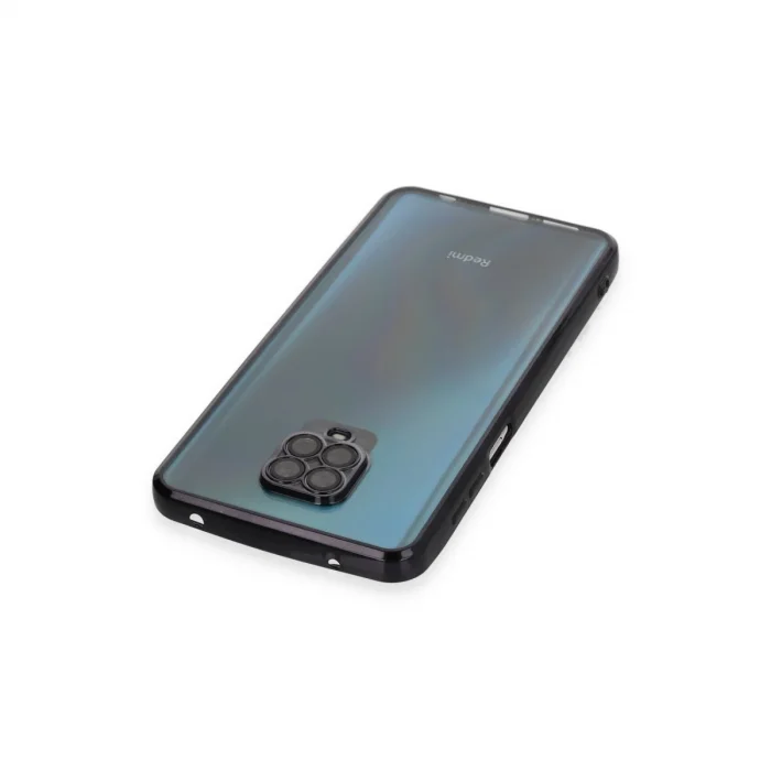 BUĞZ Xiaomi Redmi Note 9 Pro Kılıf Razer Lensli Silikon - Siyah