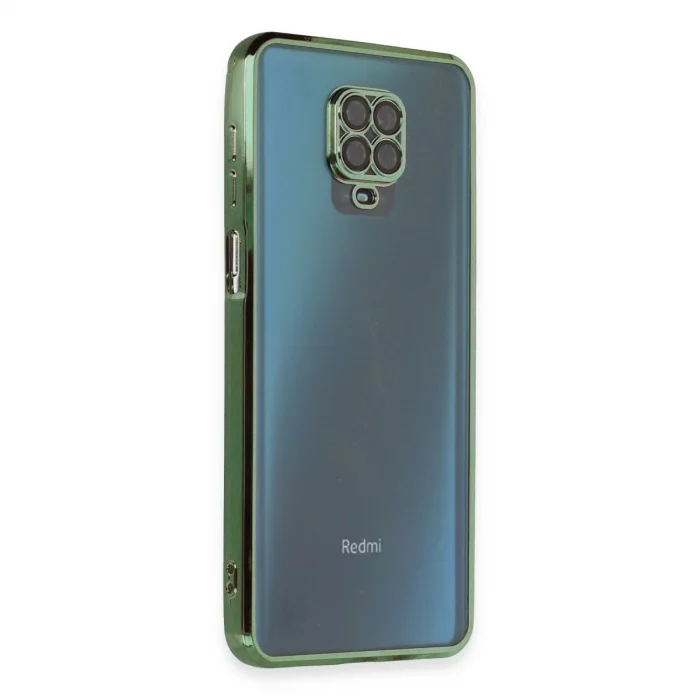 BUĞZ Xiaomi Redmi Note 9 Pro Kılıf Razer Lensli Silikon - Yeşil