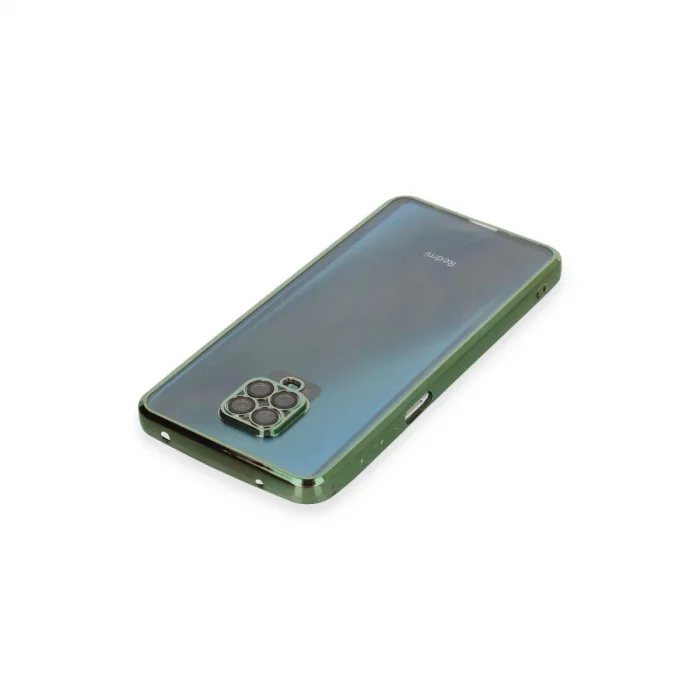 BUĞZ Xiaomi Redmi Note 9 Pro Kılıf Razer Lensli Silikon - Yeşil