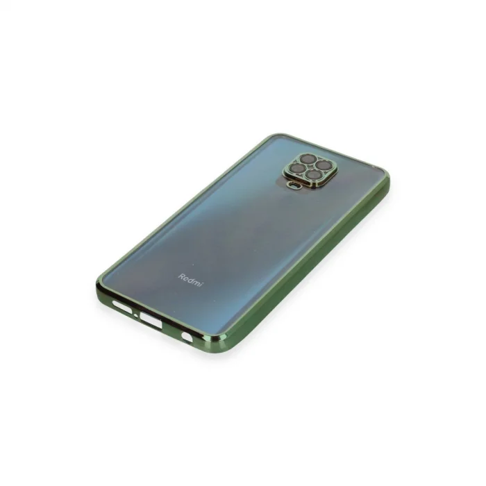 BUĞZ Xiaomi Redmi Note 9 Pro Kılıf Razer Lensli Silikon - Yeşil