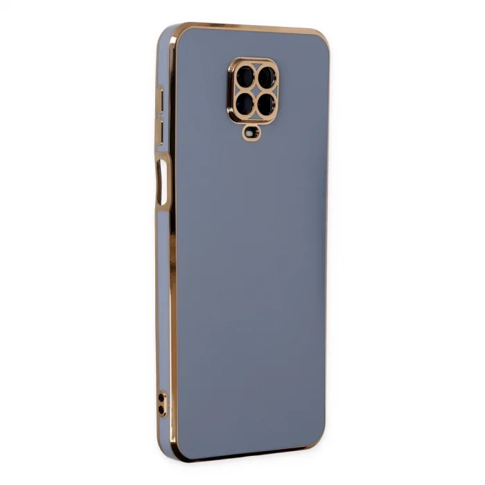 BUĞZ Xiaomi Redmi Note 9 Pro Kılıf Volet Silikon - Mavi