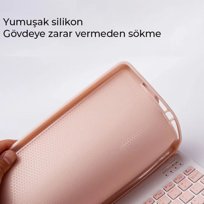 BUĞZ Xiaomi Redmi Pad Se Kılıf Kc01 Smart Klavyeli Tablet Kılıfı - Lila