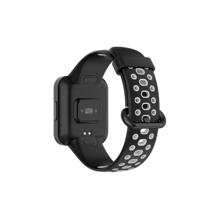 BUĞZ Xiaomi Redmi Watch 2 Spor Delikli Kordon - Siyah-gri