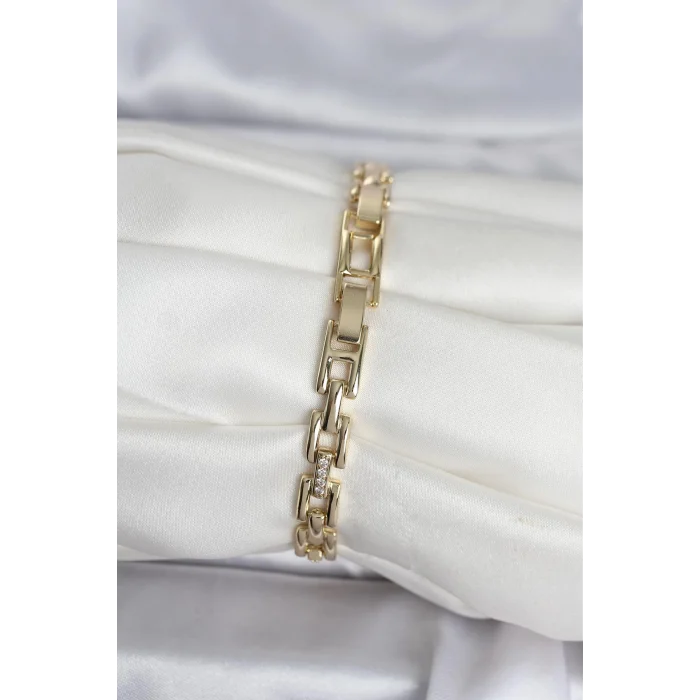 BUĞZ Xuping Zincir Model Gold Renk Kadın Bileklik - BUĞZ
