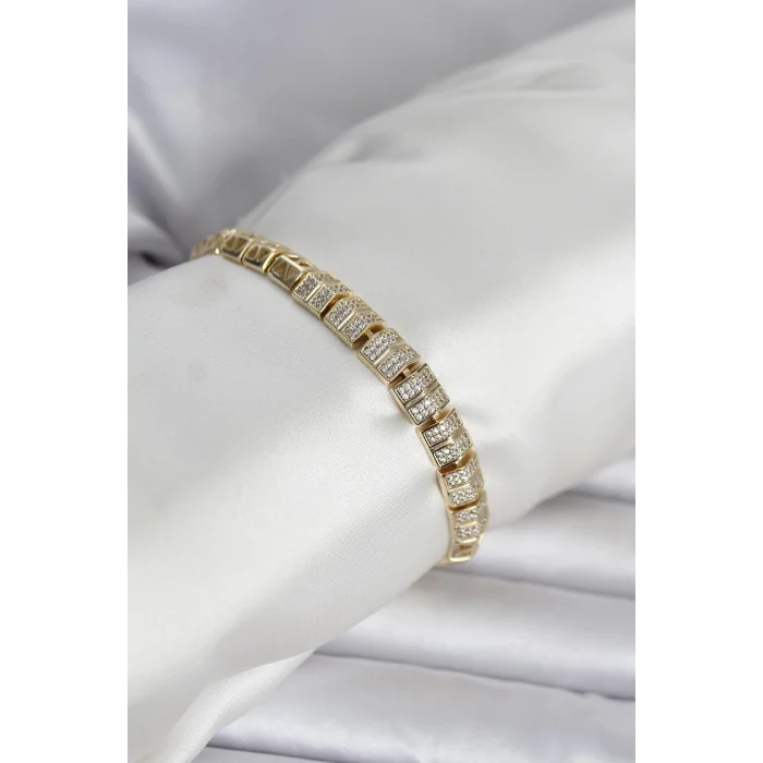 BUĞZ Xuping Zirkon Taşlı Gold Renk Kadın Bileklik