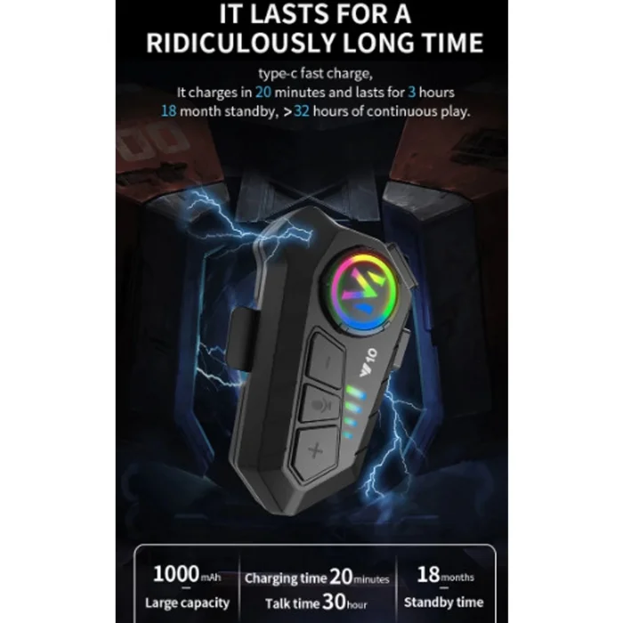 BUĞZ Y10 Kask Kulaklık Bluetooth Motosiklet Kulaklık 5,3 Bluetooth Intercom Motorsiklet Kulaklık