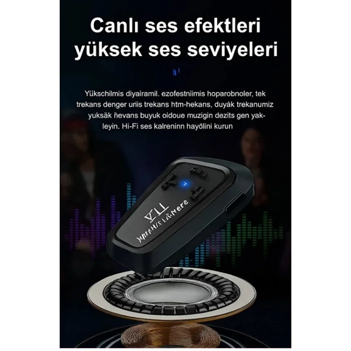 BUĞZ Y11 Bluetooth Kulaklık Mikrofonlu Motosiklet Kulaklığı İntercom Bt 5.3