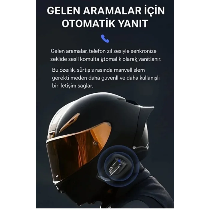 BUĞZ Y11 Bluetooth Kulaklık Mikrofonlu Motosiklet Kulaklığı İntercom Bt 5.3