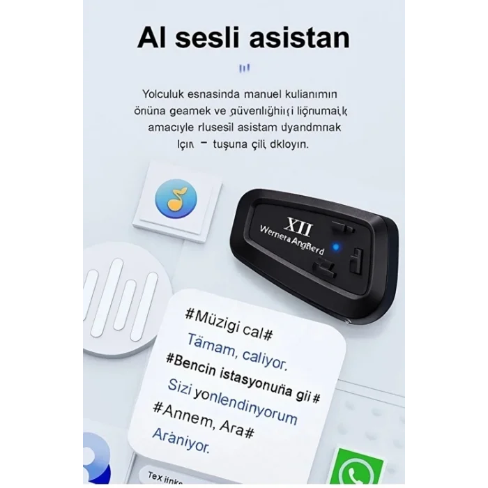 BUĞZ Y11 Bluetooth Kulaklık Mikrofonlu Motosiklet Kulaklığı İntercom Bt 5.3
