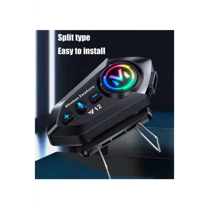 BUĞZ Y12  Motor Kask Kulaklık Rgb Modlu Radyolu Motosiklet Kulaklık 5.3 Bluetooth Intercom