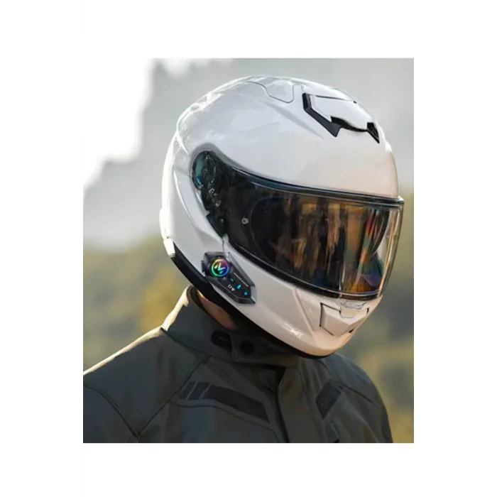 BUĞZ Y12  Motor Kask Kulaklık Rgb Modlu Radyolu Motosiklet Kulaklık 5.3 Bluetooth Intercom