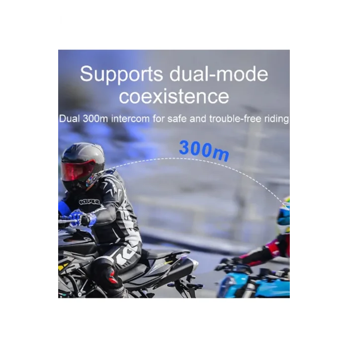 BUĞZ Y20 Max Motosiklet Bluetooth 5.3 Kask Intercom 2 Kişi 300 Metre Eşleşme Özellikli