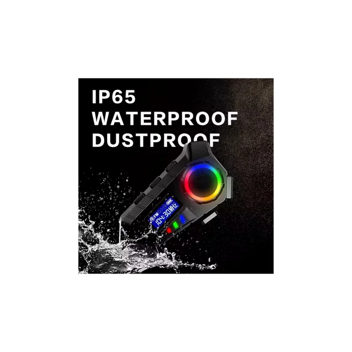 BUĞZ Y30 Kask Kulaklık Bluetooth Motosiklet Kulaklık Rgb Radyolu Intercom