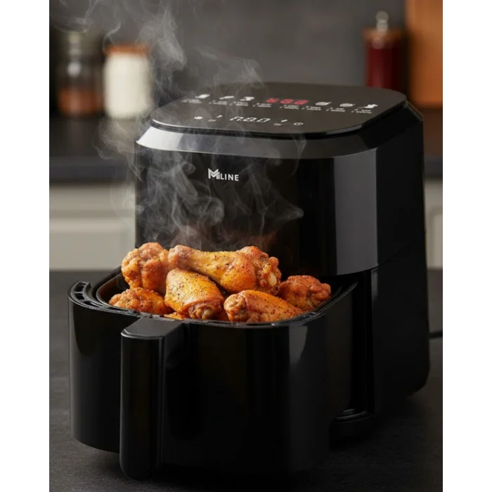 BUĞZ Yağsız Pişirme Teknolojili 4L Cam Hazneli Dokunmatik Airfryer 1360W