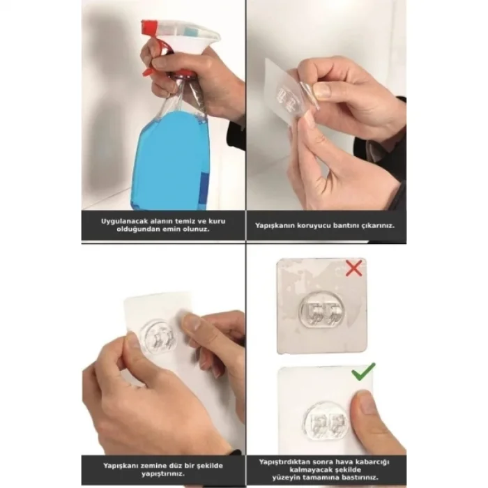  Yapışkanlı Duş ve Banyo Rafı