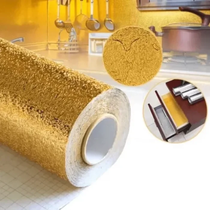  Yapışkanlı Gold Mutfak Tezgah Folyosu