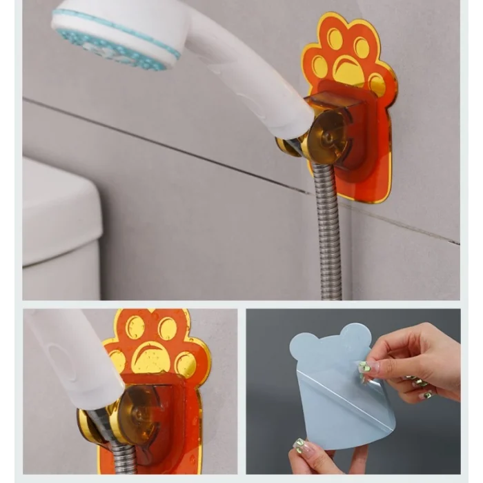 BUĞZ Yapışkanlı Hayvan Figürlü Hareketli Duş Başlığı Tutucu