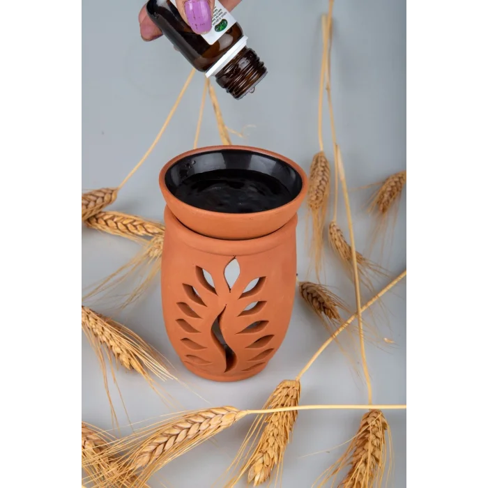 BUĞZ Yaprak Model  El Yapımı Çömlek Buhurdanlık Tütsülük