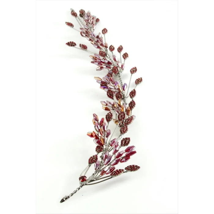  Yaprak Taşlı Saç Aksesuarı