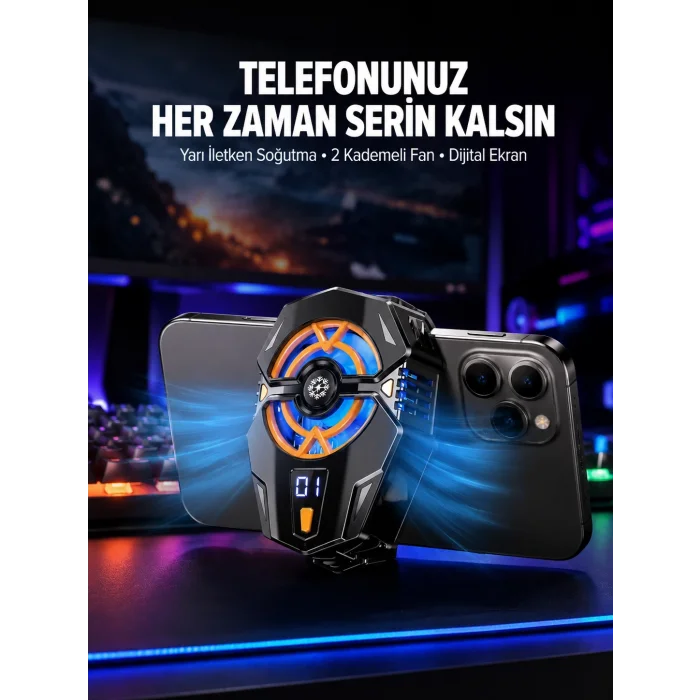 BUĞZ Yarı İletken Cep Telefonu Radyatörü 2 Hız Kademeli Dijital Ekranlı