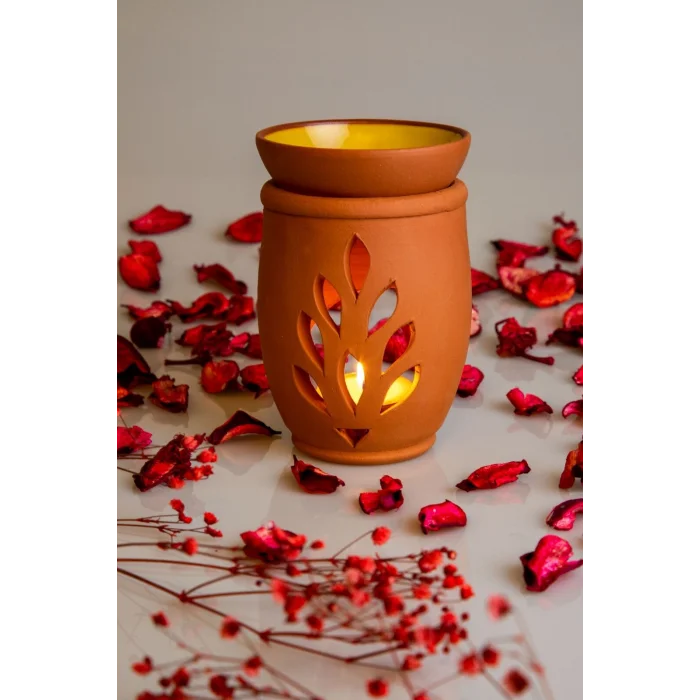 BUĞZ Yaşam Çiçeği El Yapımı Çömlek Buhurdanlık Tütsülük