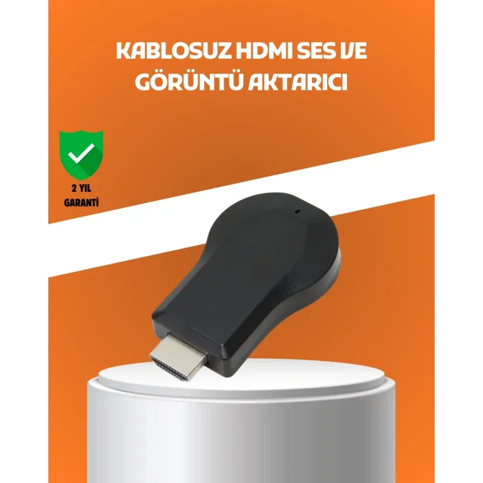  Yazılım Gerektirmeyen Kablosuz Mirroring Adaptörü – 1080p HD Görüntü Kalitesi
